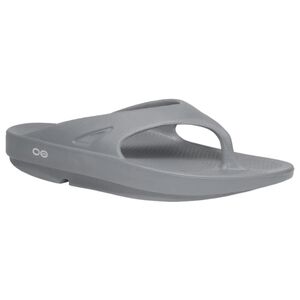 New Oofos Ooriginal Gray Slate Thong Sandal Cushioned Sz M10 W12